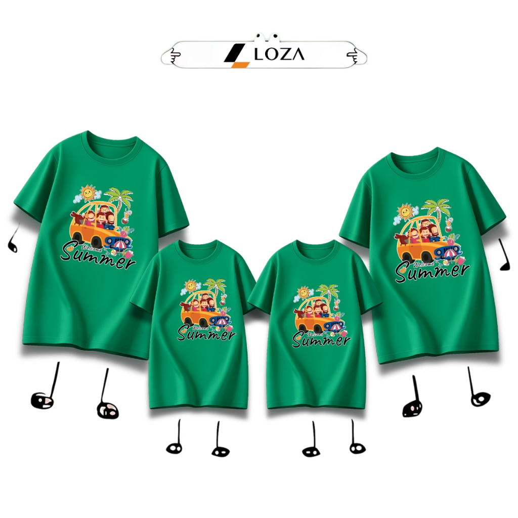 Áo phông gia đình 3,4,5 người in hình Summer - Loza GĐ8447_thumbnail_4