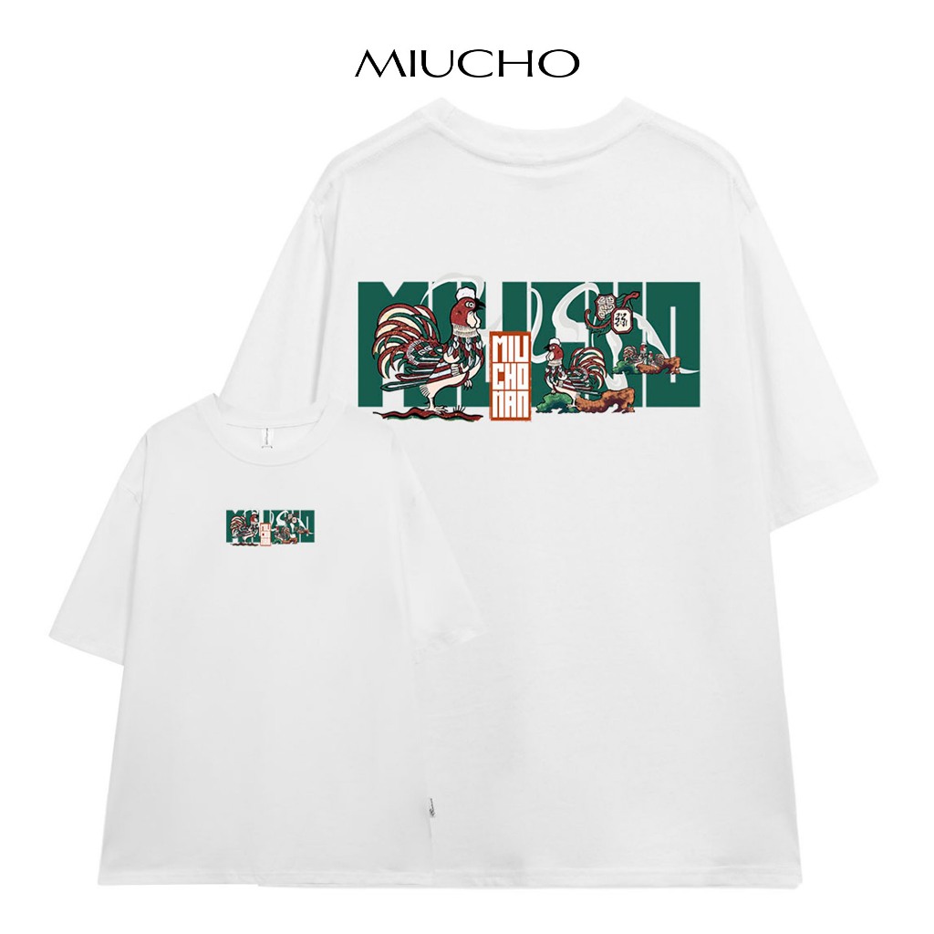 Áo thun nam form rộng 12 con giáp tuổi Dậu ( tuổi Gà) ATD447 Miucho Man cotton cổ tròn ingraphic_thumbnail_7
