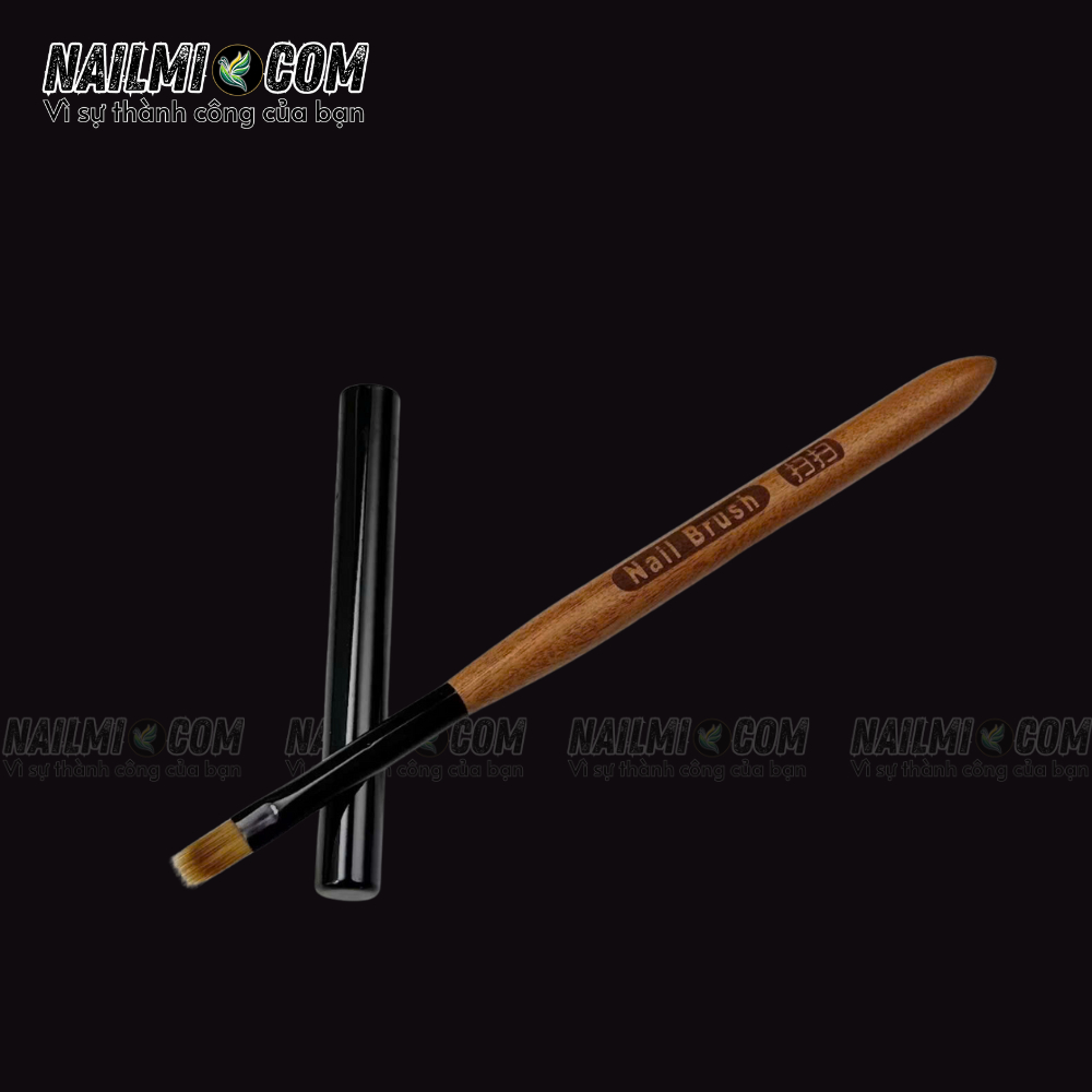 Cọ ombre - đầu dẹt lông thưa - Paula  - cán gỗ