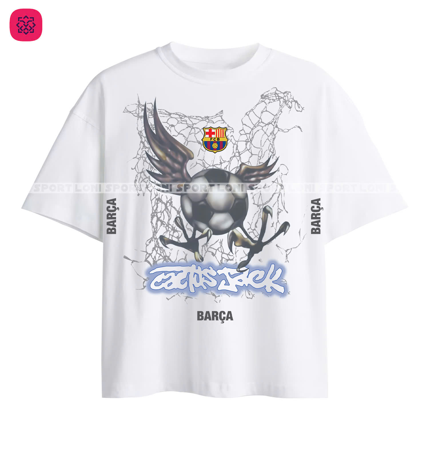 Áo thun nam nữ Barcelona in Cactus Jack  - 100% Cotton_thumbnail_0