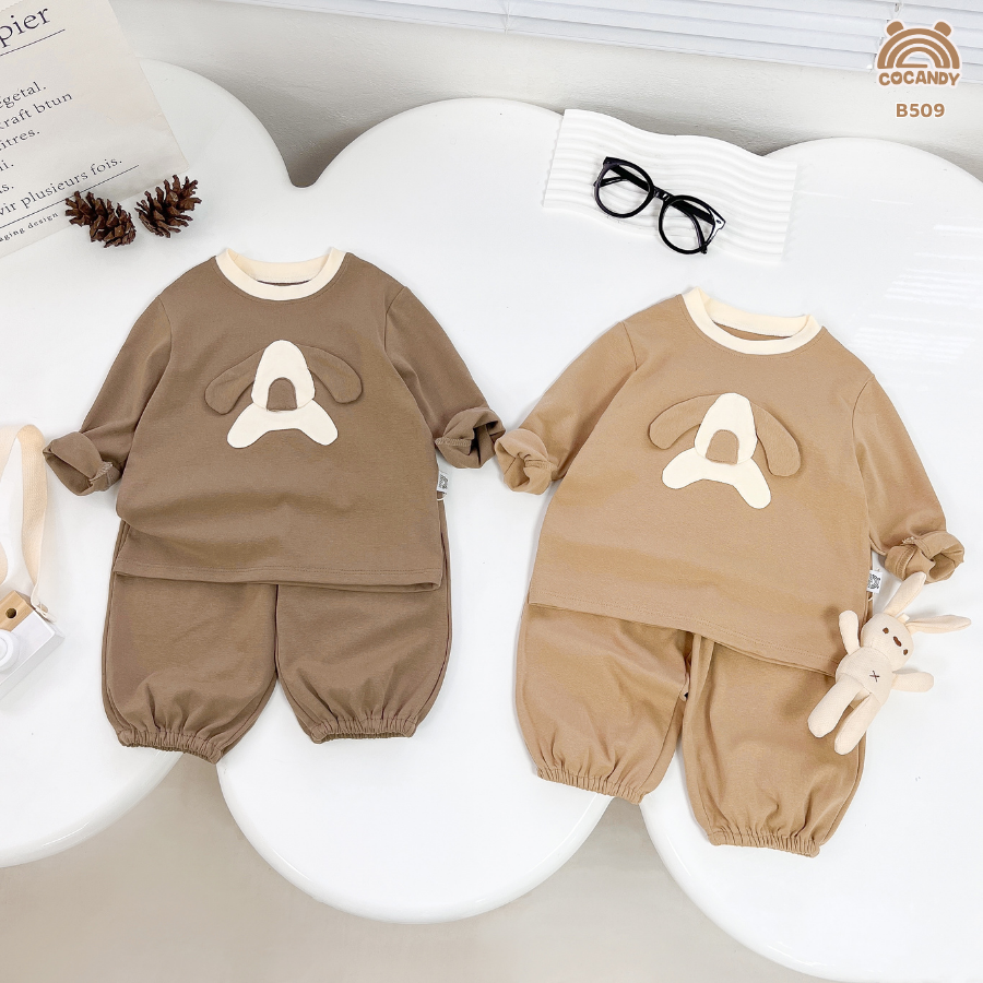 Bộ dài NÂU NHẠT họa tiết cún nâu_thumbnail_5