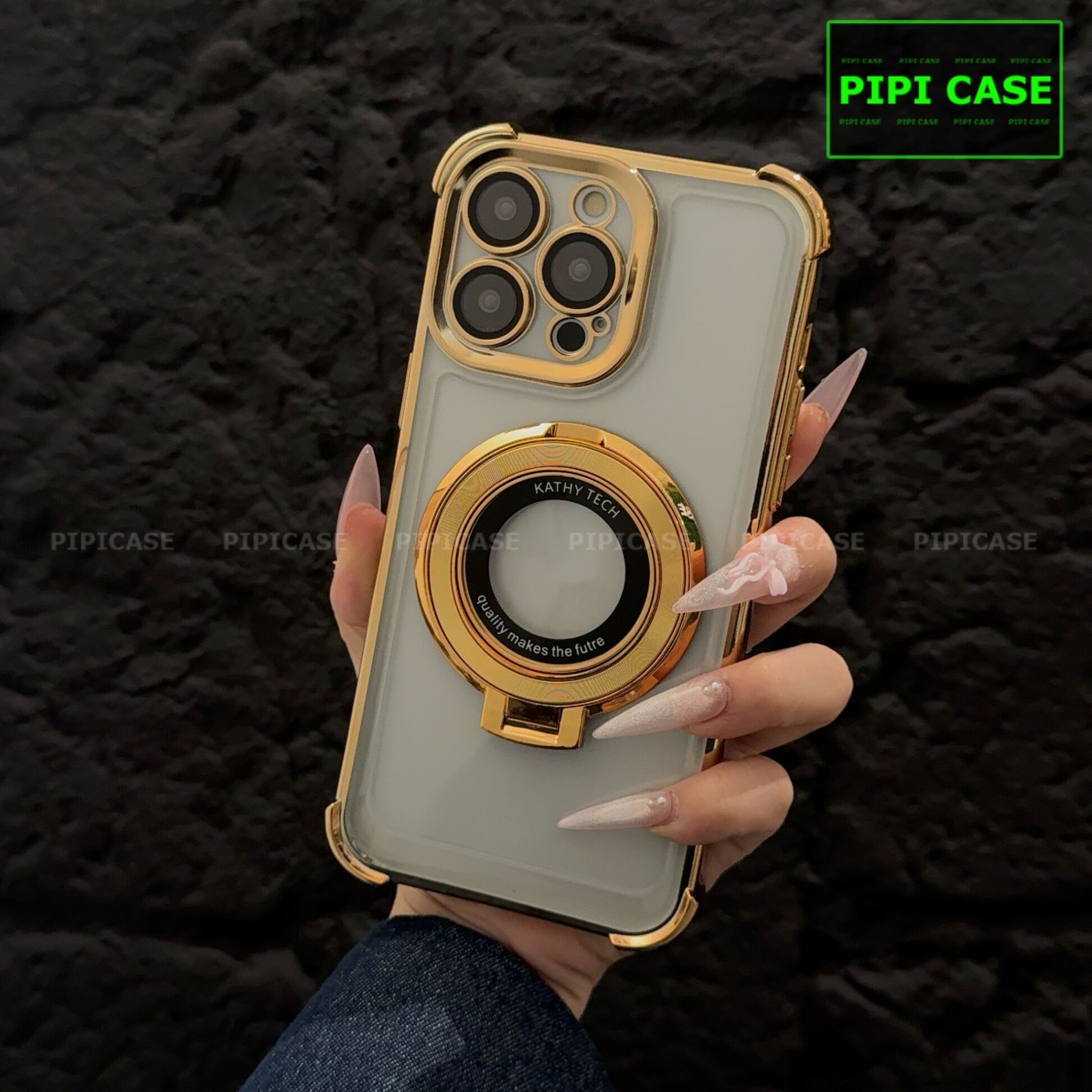 Ốp Lưng iPhone 14 Pro - Ven - Vàng