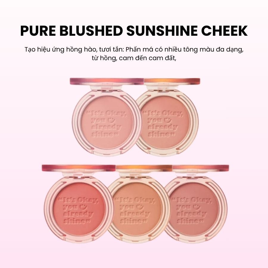 [PERIPERA] Phấn má hồng Peripera Sunshine Cheek đơn sắc 4.2g