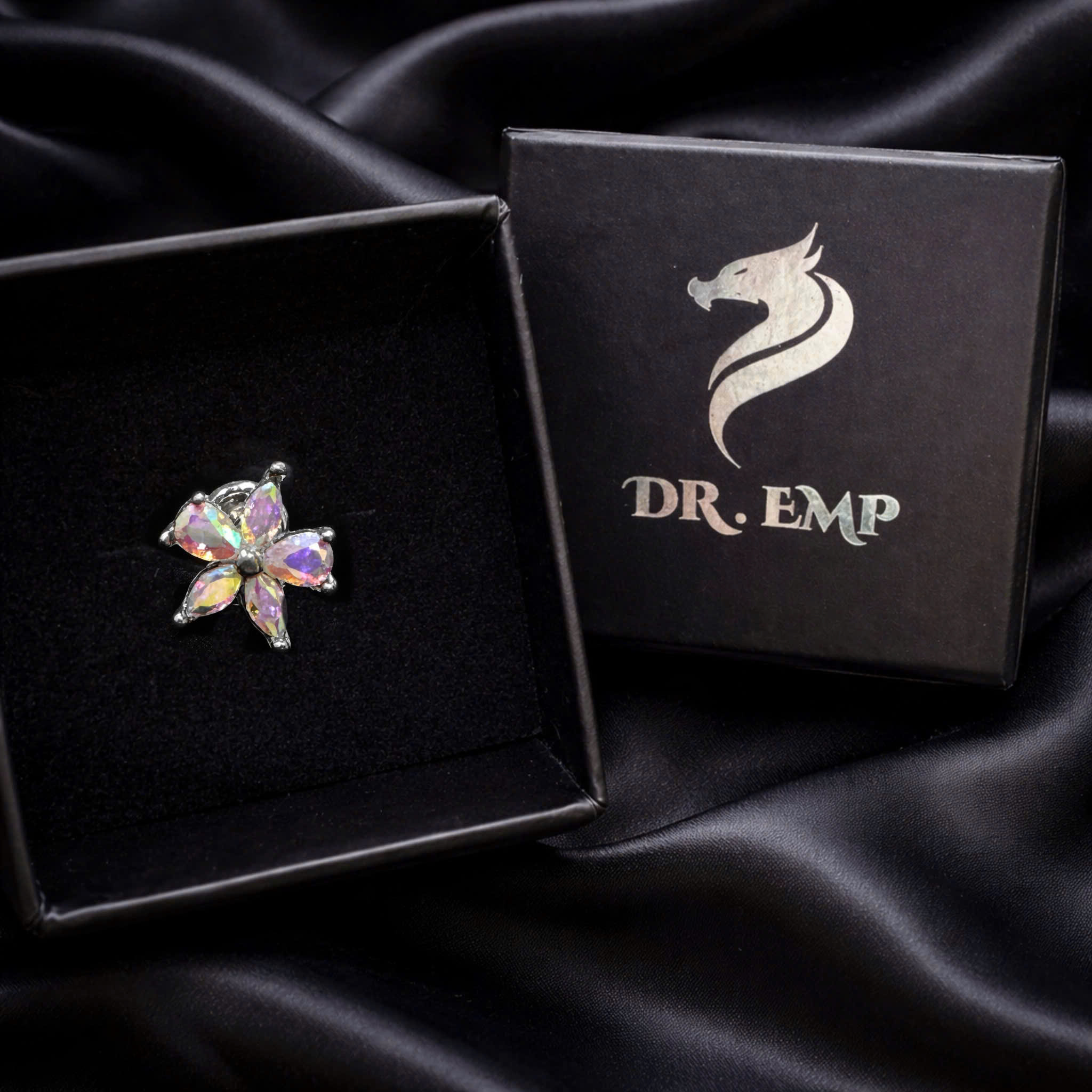 Khuyên kiểu hoa 7 màu cánh không đều bi vặn_thumbnail_2