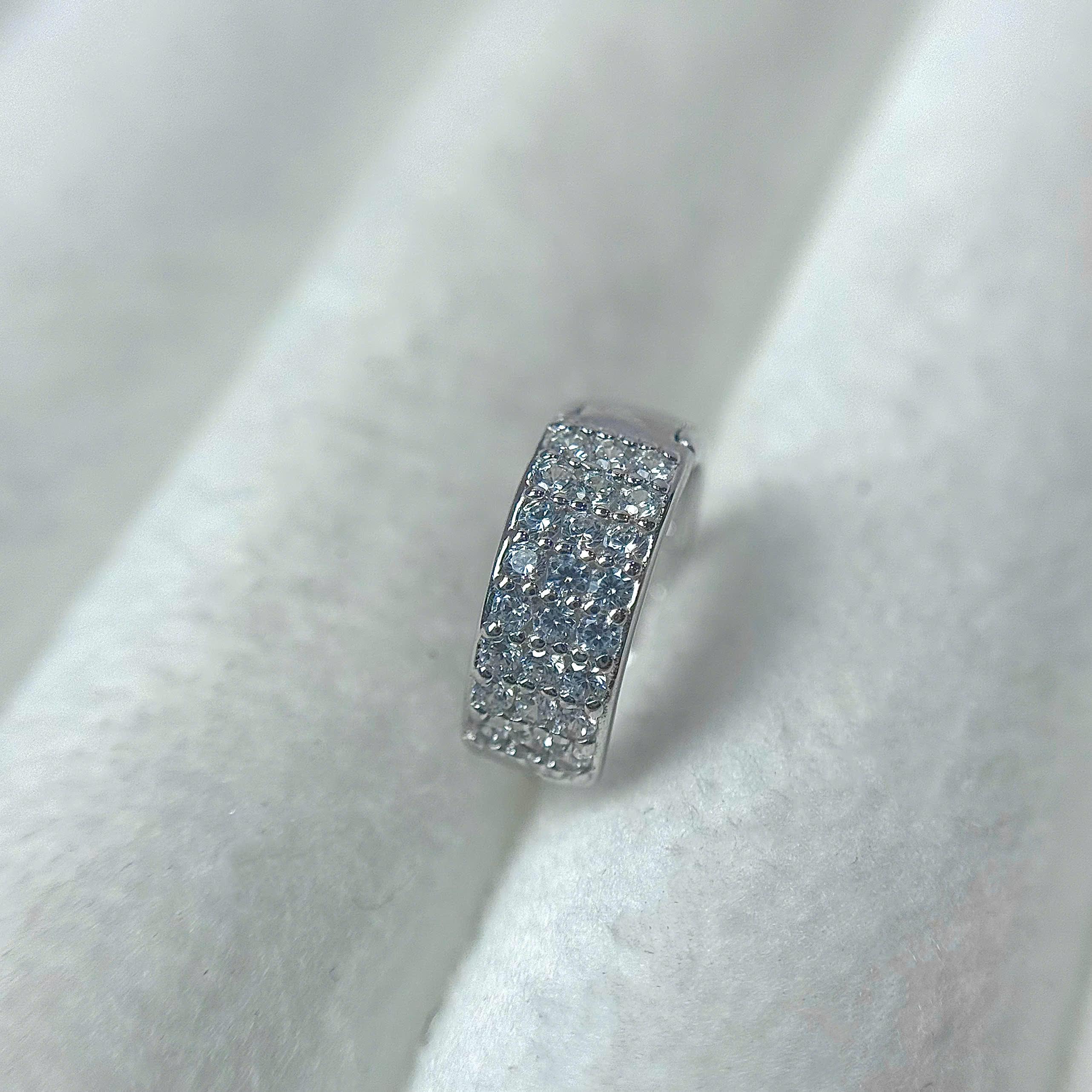 Khuyên vòng bạc xi kim 3 vòng kim cương dẹt_thumbnail_2