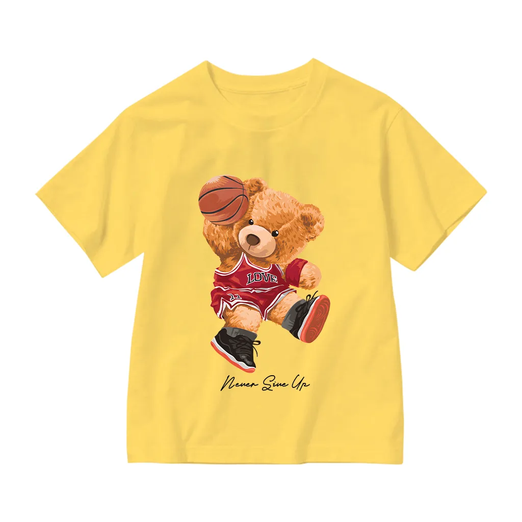 Áo thun cho bé trai bé gái Kado vải cotton dày dặn thoáng mát Gấu Teddy in artwork 2911_thumbnail_0
