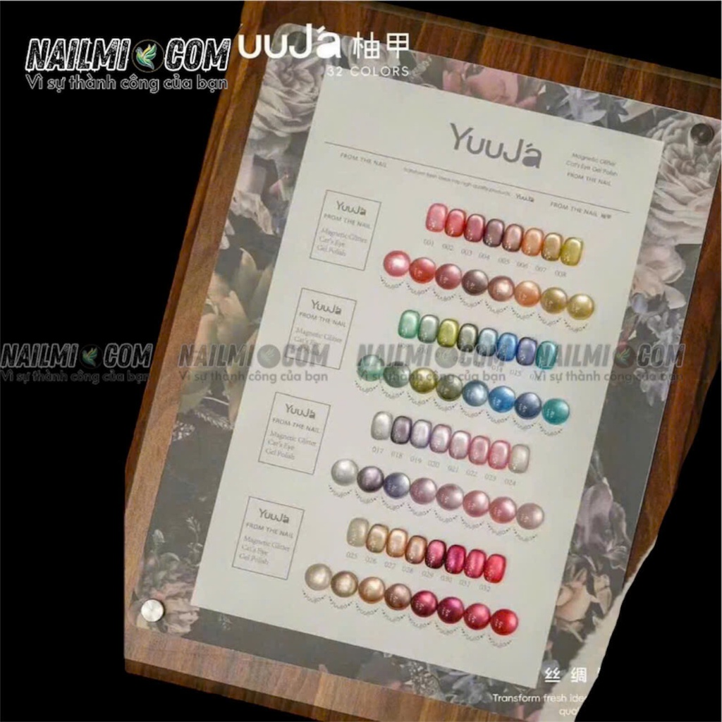 Set sơn gel - Mắt mèo ánh trăng - 32 màu - Yuuja