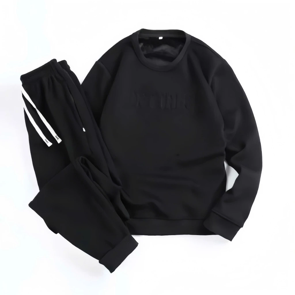 Bộ Nỉ Ép Lông Cáo Nam nữ in nổi 