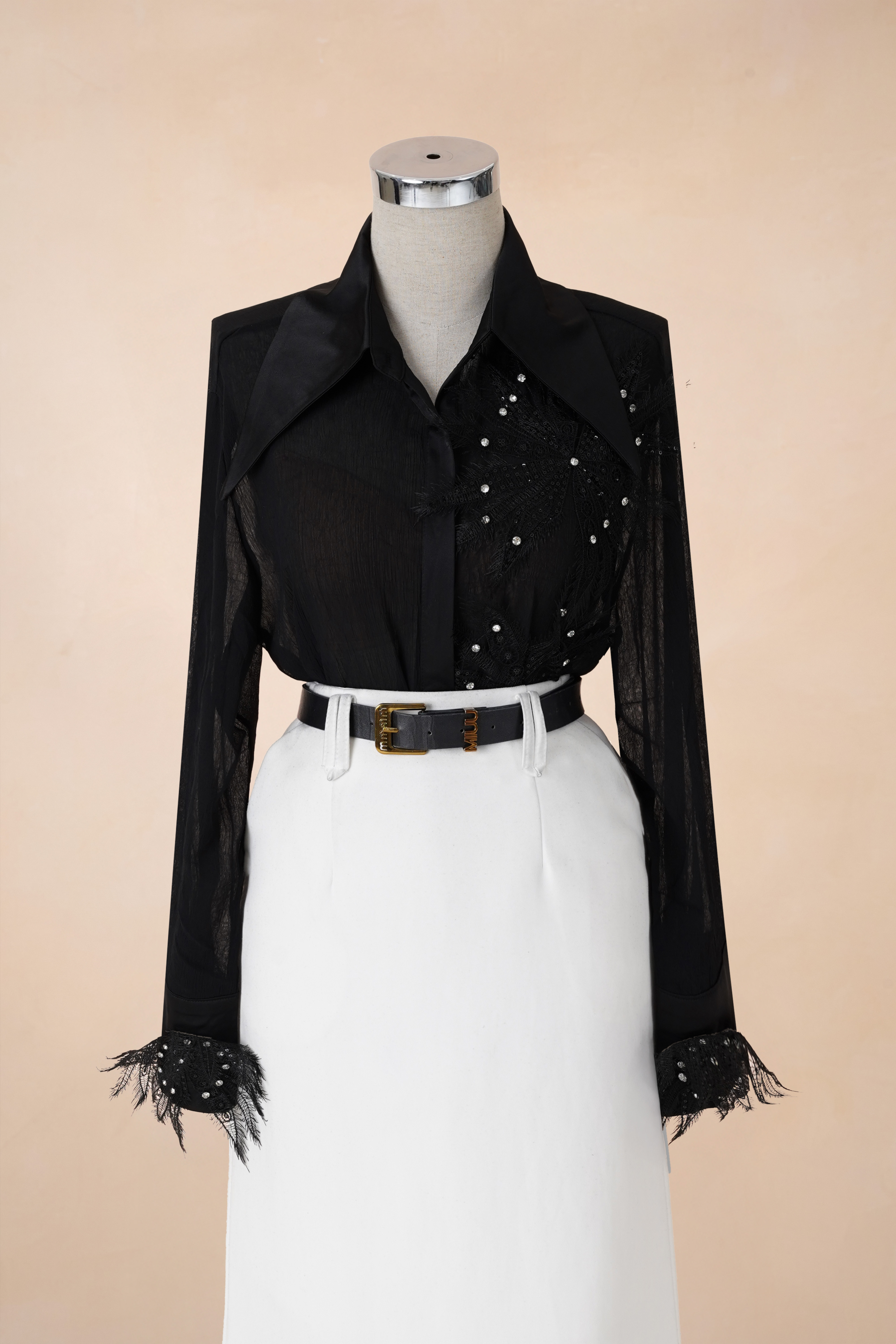 Sơ Mi Tơ Đính Hoa QC