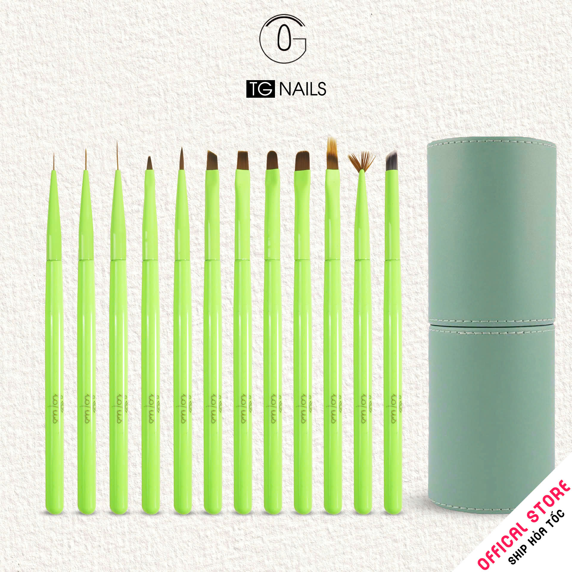 Bộ 12 cây cọ vẽ móng LOIUS cao cấp