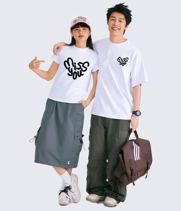 Áo thun cặp đôi couple trái tim from rộng ATD1374 Miucho vải cotton thoáng mát cổ tròn in mix_thumbnail_4