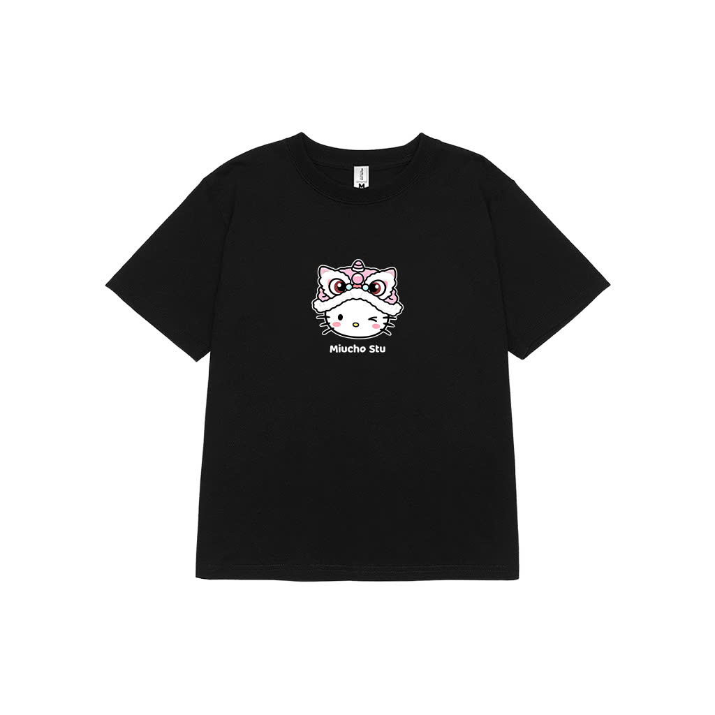 Áo thun Tết form baby tee nữ Miucho vải cotton co giãn thoáng mát hình Kỳ Lân in mix 2924_thumbnail_10