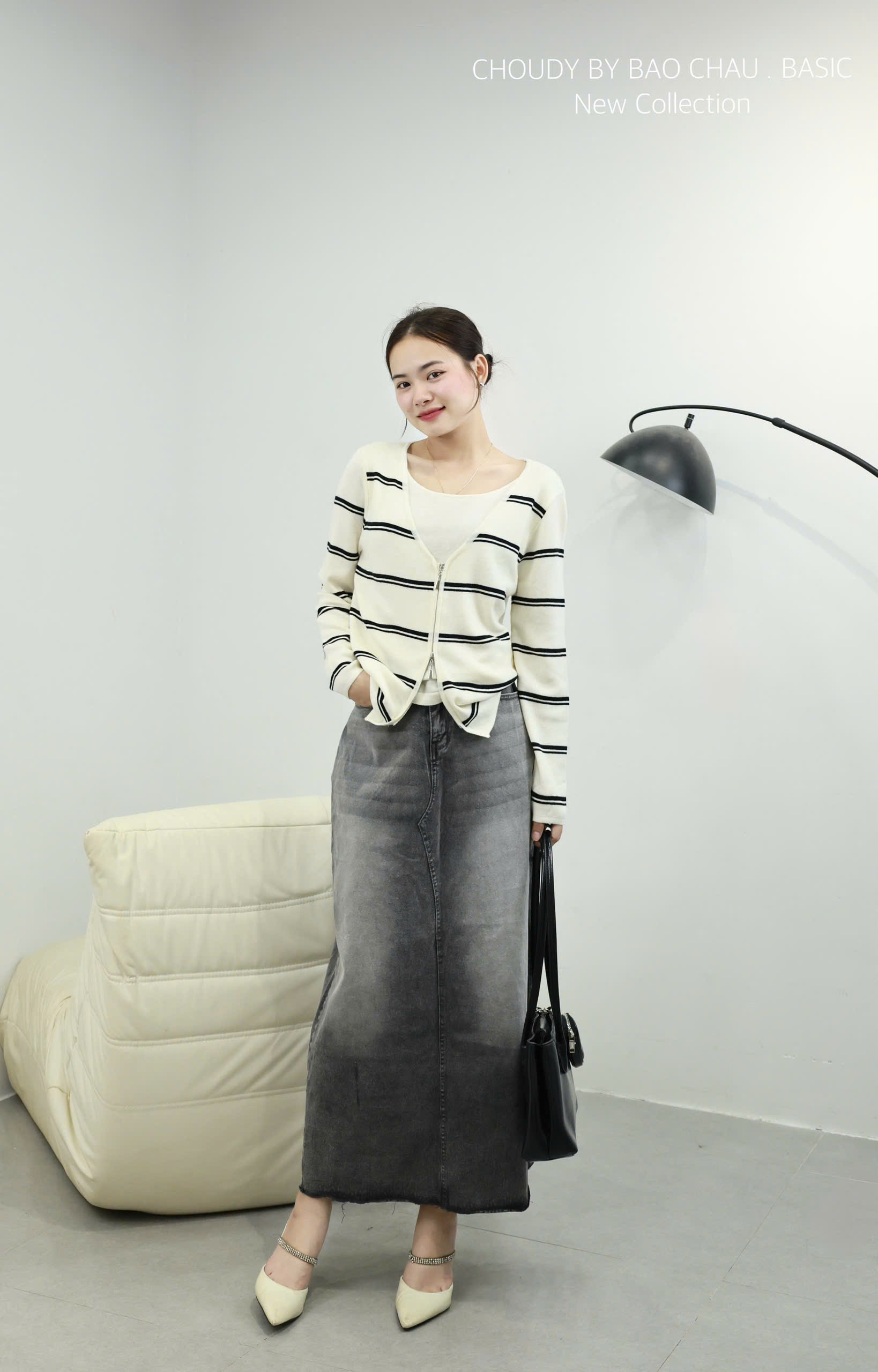 SALE U366 CHÂN VÁY XÁM