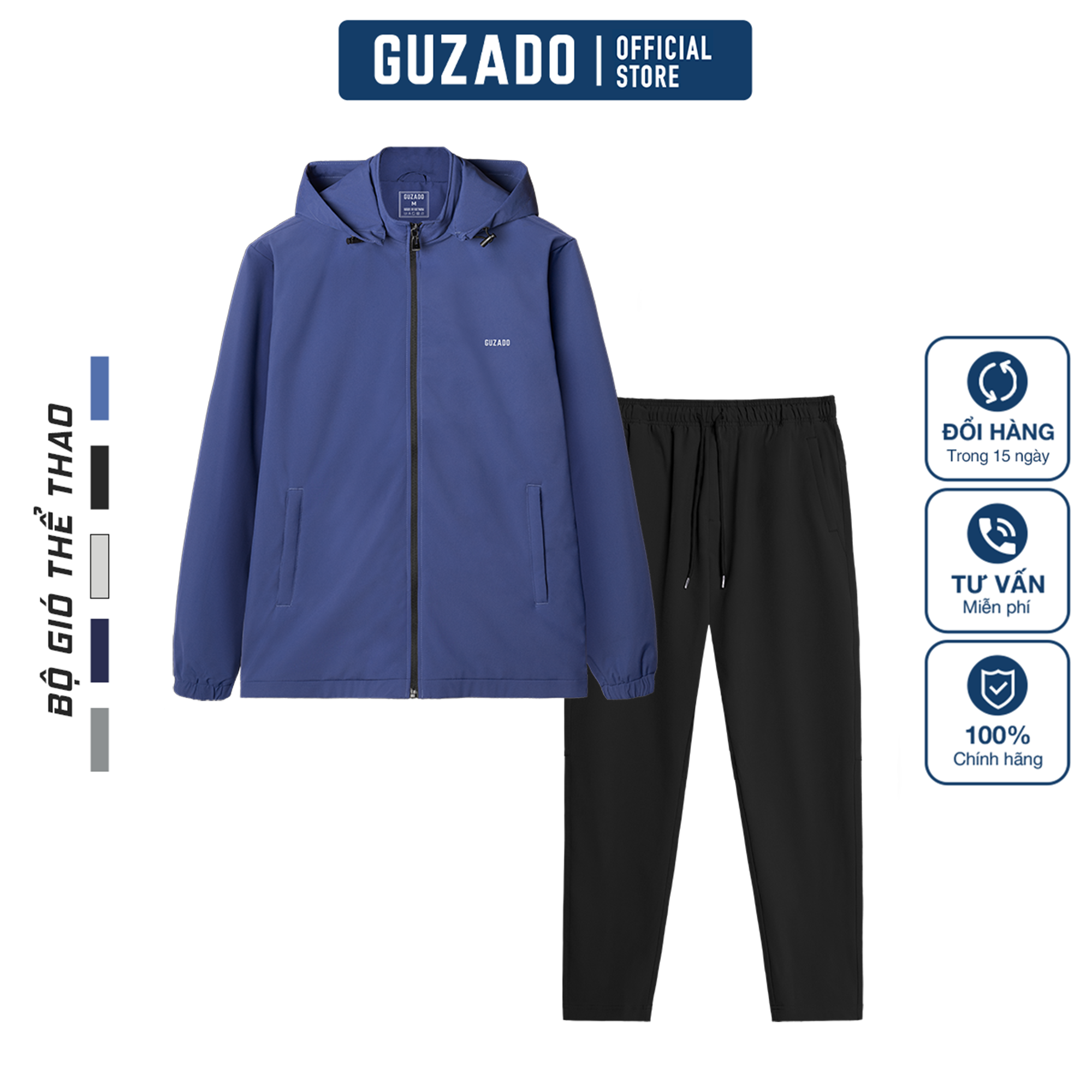 Bộ Quân Áo Khoác Gió GUZADO Cao Cấp Chắn Gió BGD02_thumbnail_0