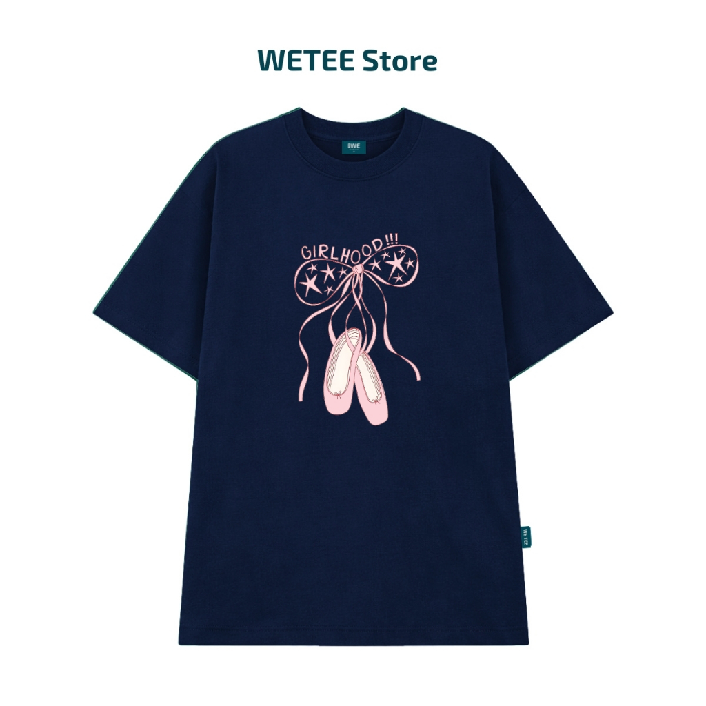 Áo thun unisex UX30-1172 nơ ballet hồng GIRLHOOD dáng oversized local brand WETEE_thumbnail_11