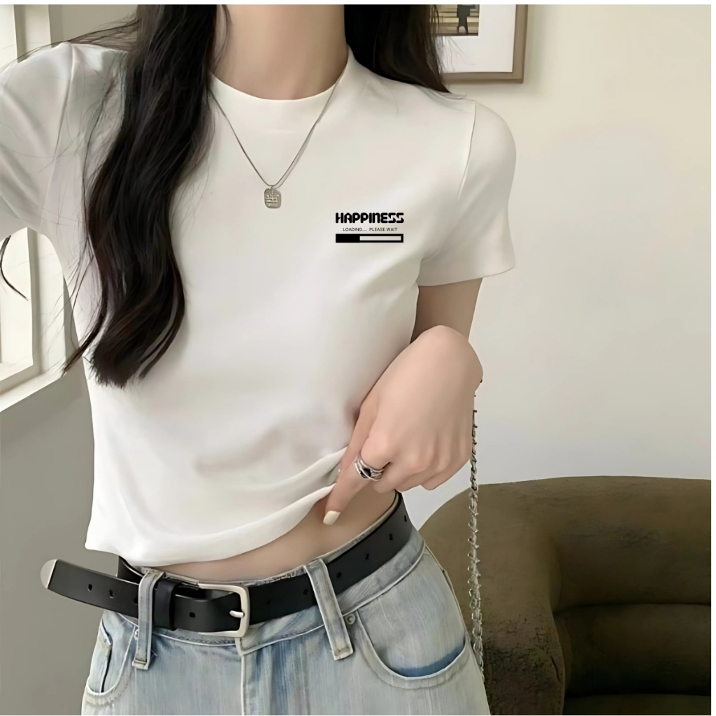Áo croptop nữ LOZA màu trắng chất liệu cotton co giãn 4 chiều - Mã G0281_thumbnail_7