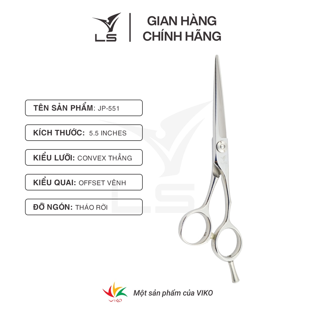 Kéo cắt tóc Viko LS JP551 - bảo hành 1 năm_thumbnail_4