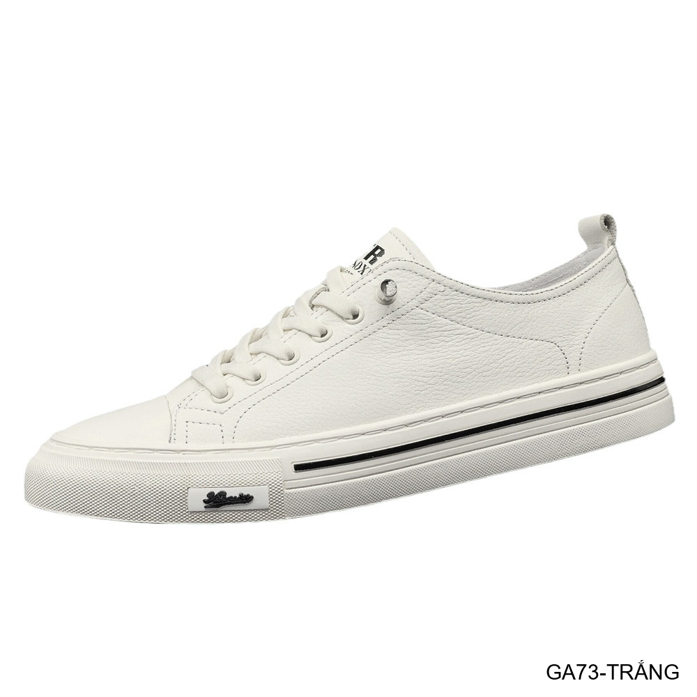 GA73 - Giày Sneaker Nam Da Bò Phong Cách Hàn, Đế Cao Su Thoáng Khí, Màu Trắng Đen_thumbnail_3