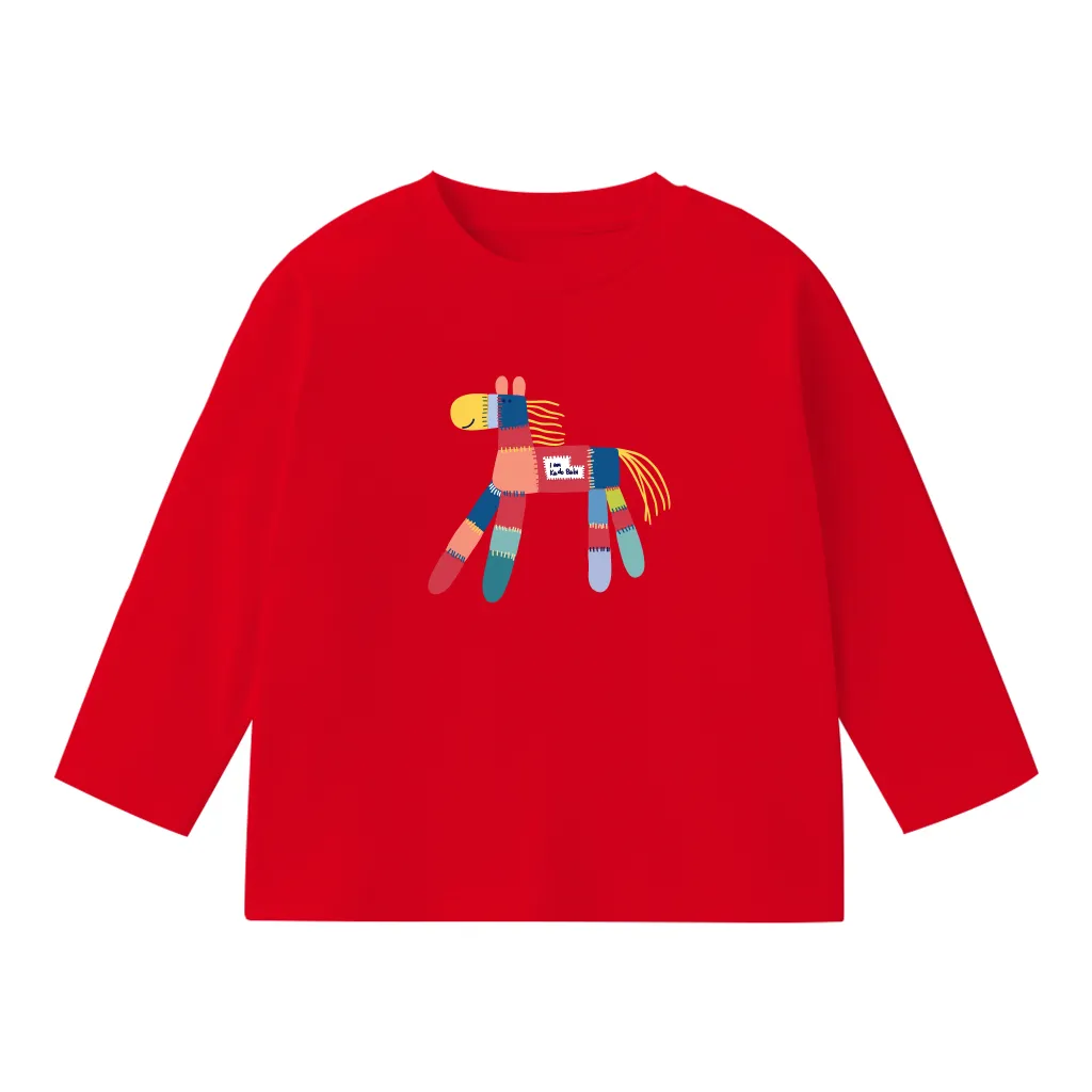 Áo thun bé trai tay dài form rộng Kado vải dày dặn giữ ấm hình ngựa 2982_thumbnail_9