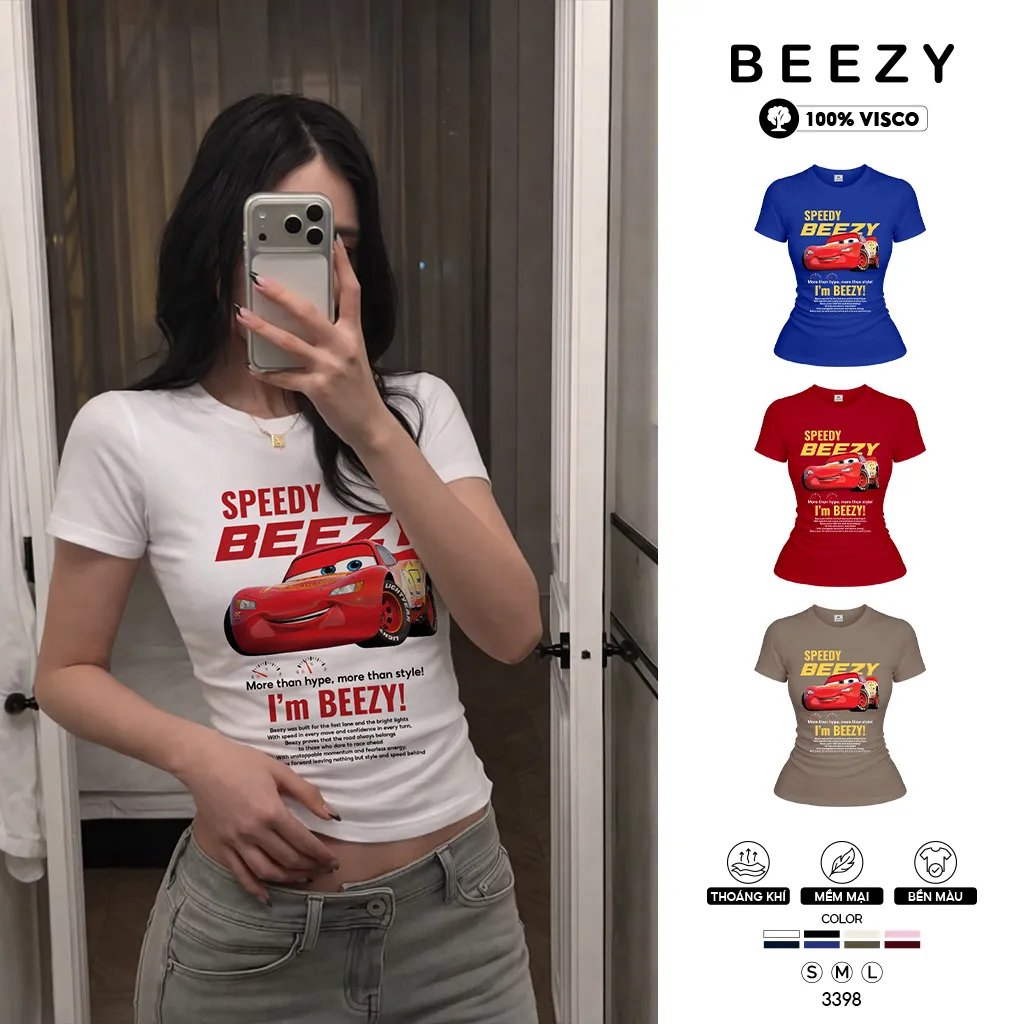 Áo baby tee nữ ôm body tôn dáng Beezy 3398