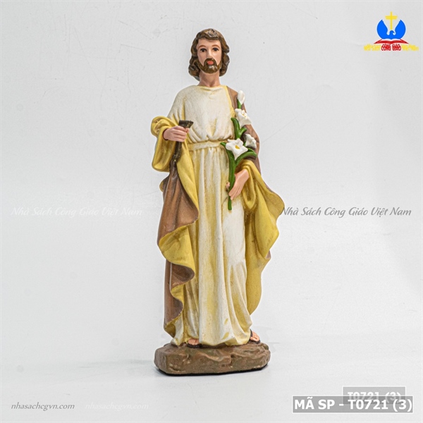 Tượng Thánh Giuse vẽ tay 15cm Beconi