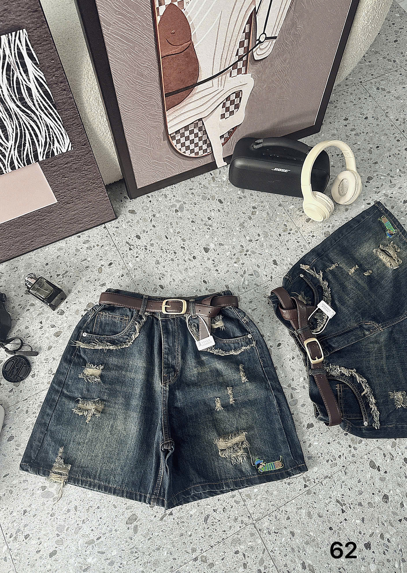 BIGSIZE - Short lửng lưng thun thêu cún T-QSJ62_thumbnail_5