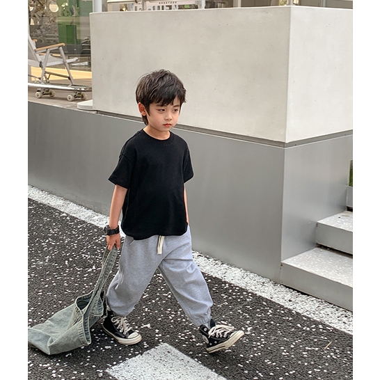 Áo thun trơn cho bé form rộng AEDT01 Miucho Kid 100% vải cotton thoáng mát basic_thumbnail_3