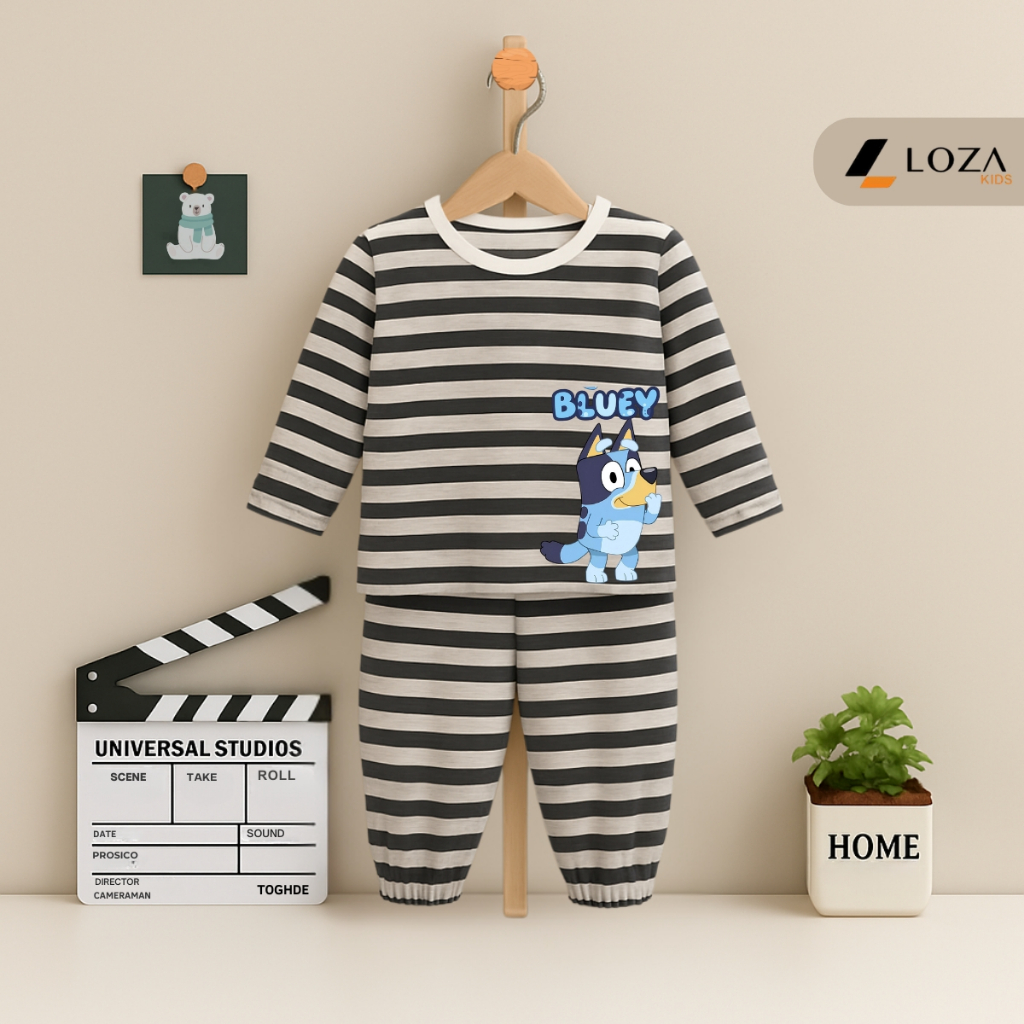 Bộ thu đông kẻ bé trai in hình cún BLUEY - Loza Kids TK559-560_thumbnail_4