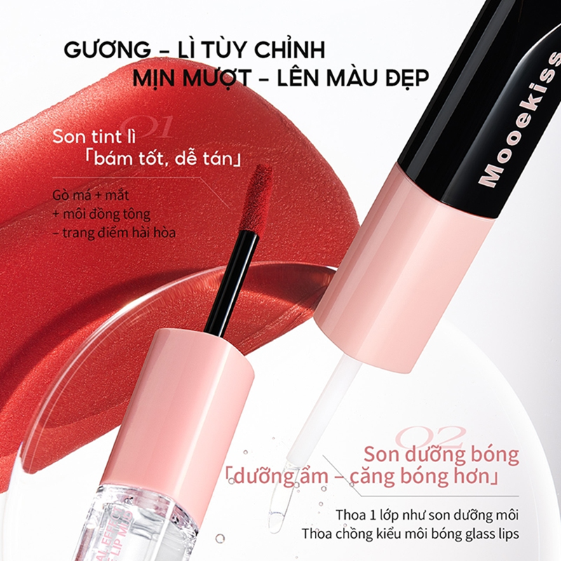 [MOOEKISS] Son kem 2 đầu Mooekiss Dual Effect Essence Lip Gloss 3ml*2_thumbnail_11