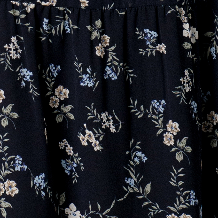 Đầm đen suông A họa tiết hoa đính đá cổ_thumbnail_2