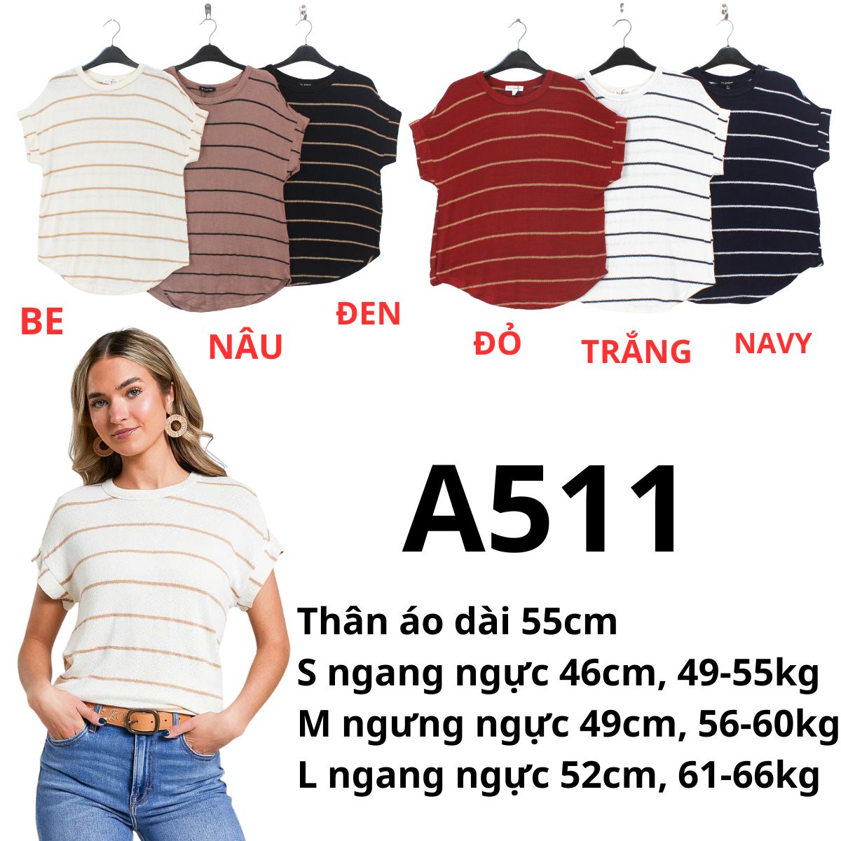 A511- ÁO THUN TAY NGẮN