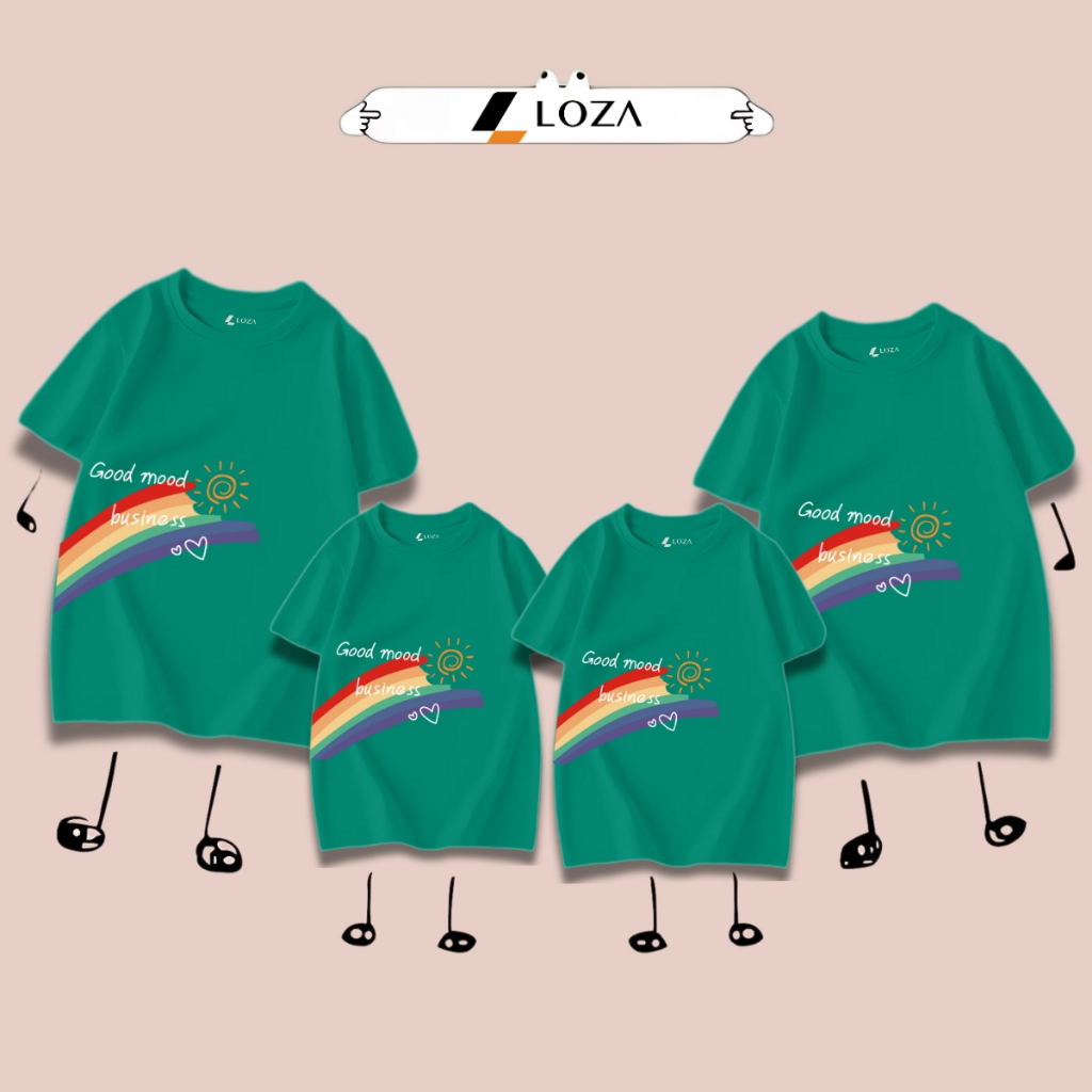 Áo phông gia đình LOZA KIDS cầu vồng 2025 - Áo đồng phục gia đình du lịch biển – Mã GĐ2423_thumbnail_5