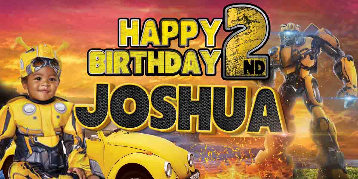 Bumblebee Theme Birthday Tarp