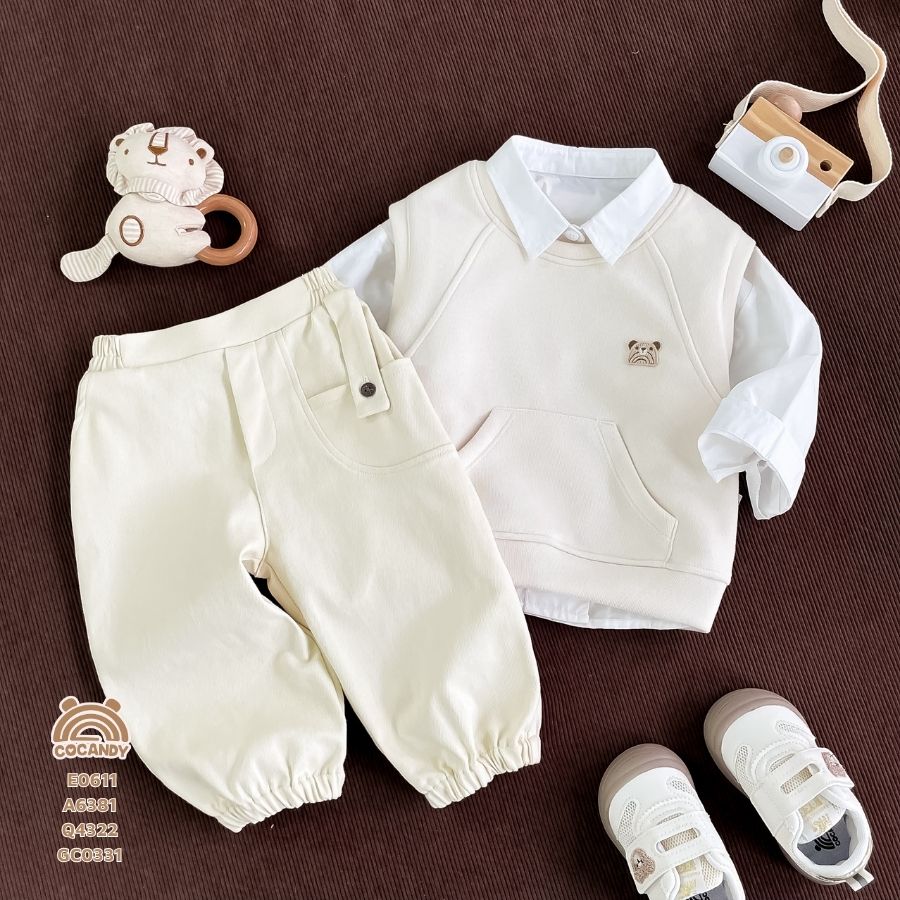 Quần dài kaki BE túi chéo basic