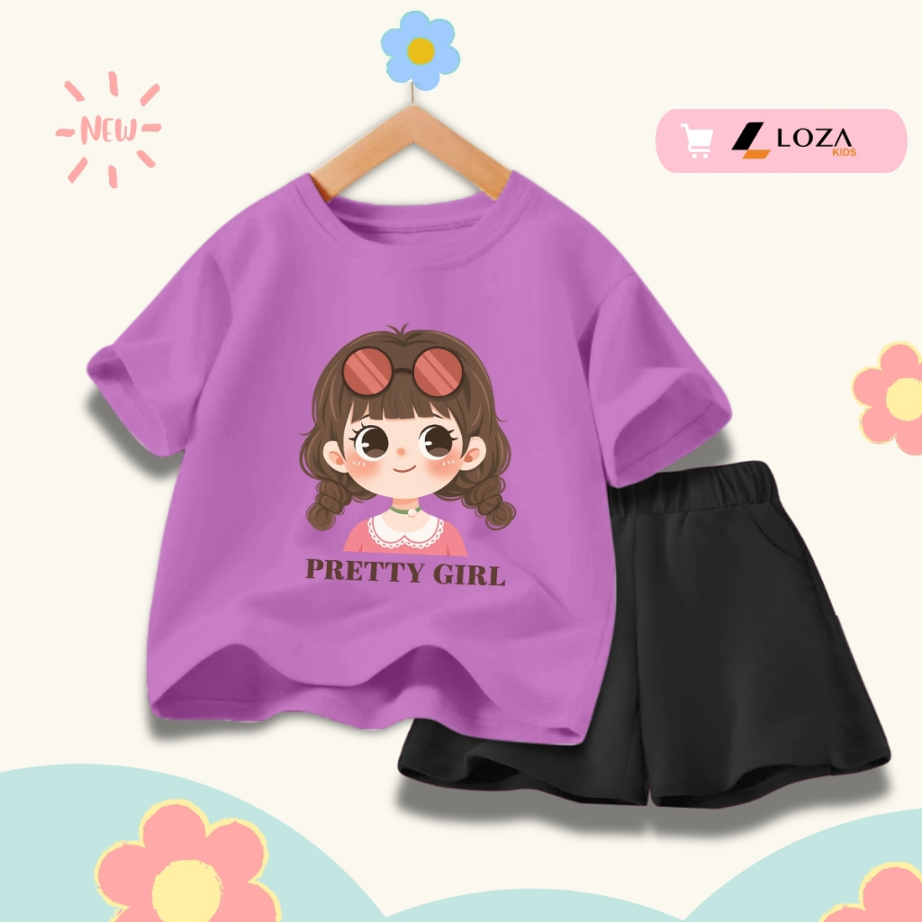 Set bộ bé gái hình in nhiều cô gái xinh - Loza G0451_thumbnail_6