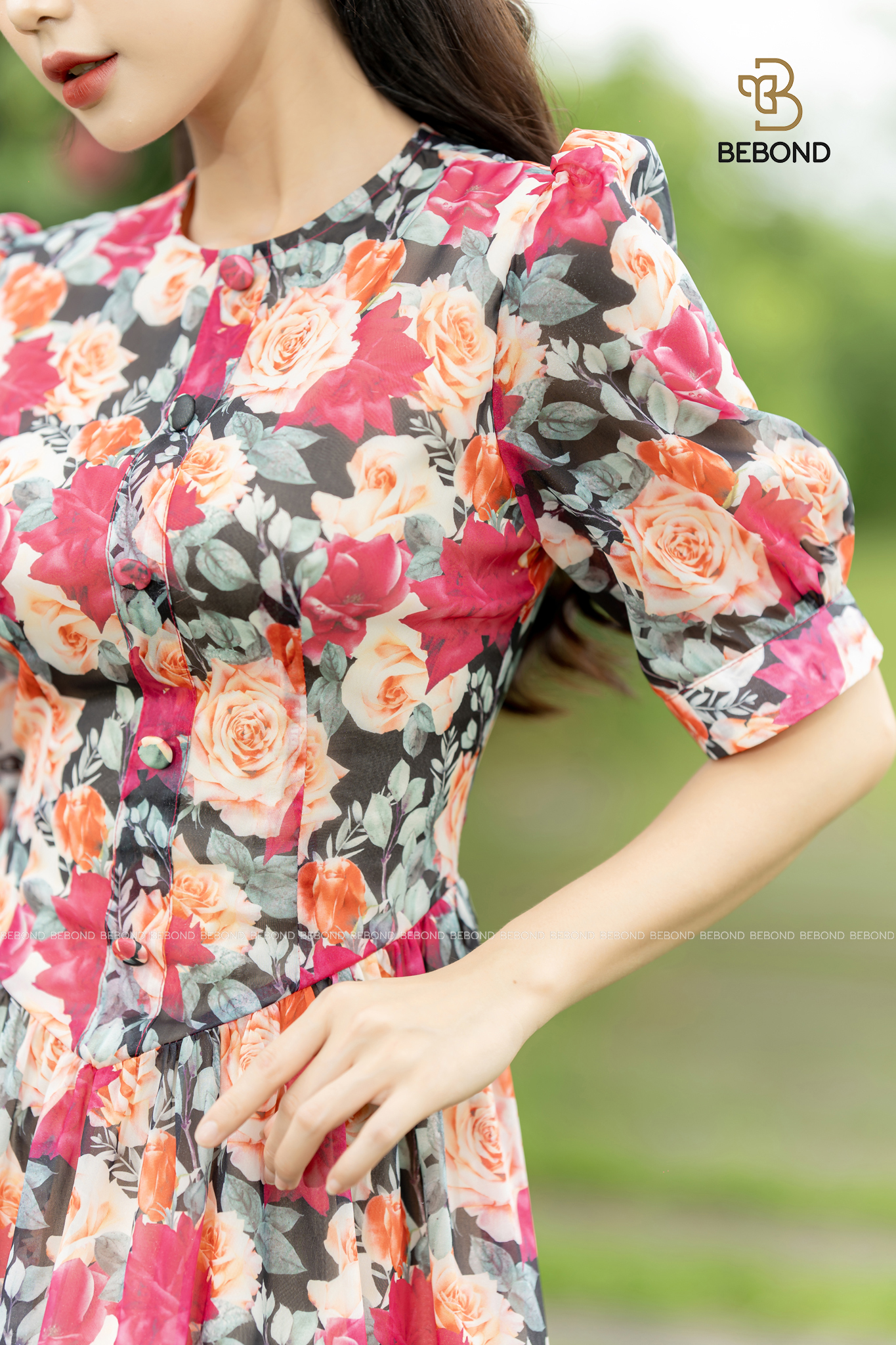 Đầm xòe vạt eo hoa hồng - Camela Dress_thumbnail_3