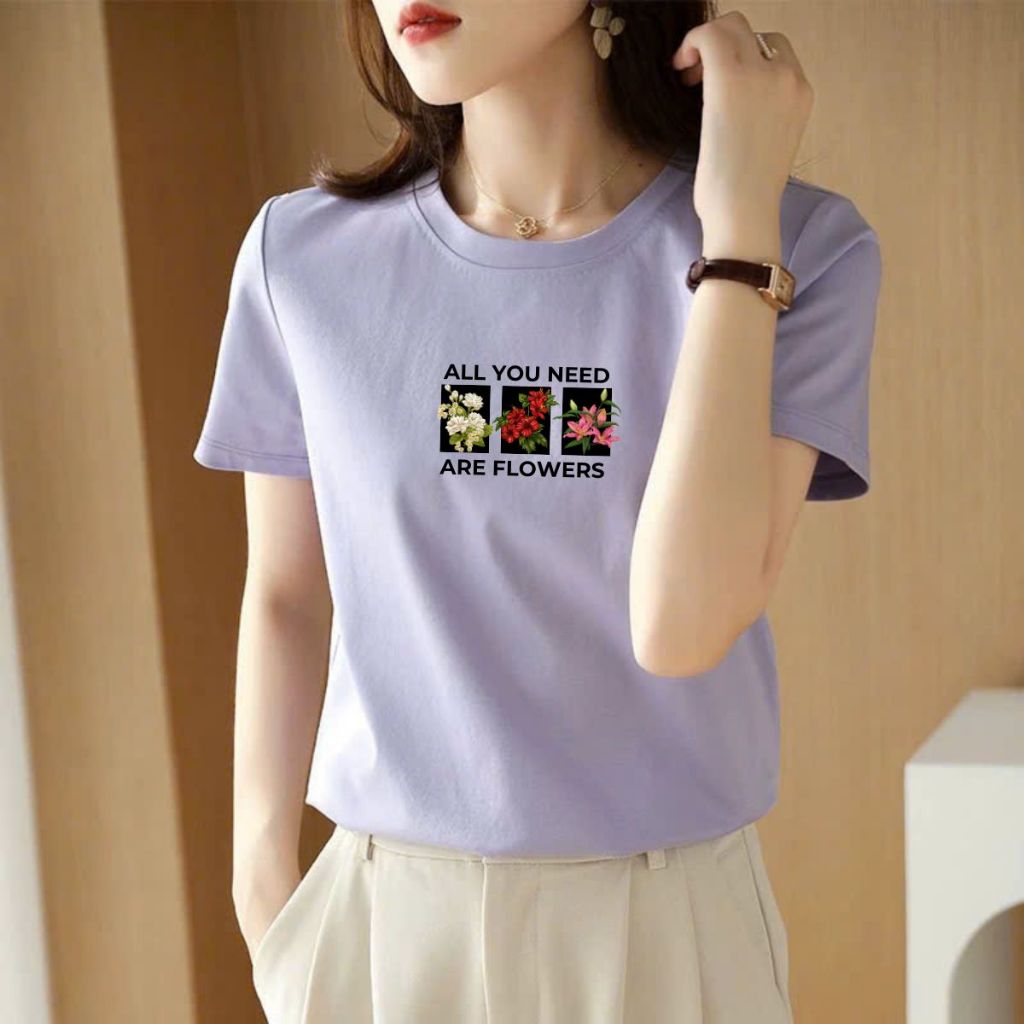 [Form Vừa] Áo phông hè nữ chất liệu 95% cotton mát mẻ - Áo thun nữ LOZA VT8130_thumbnail_3