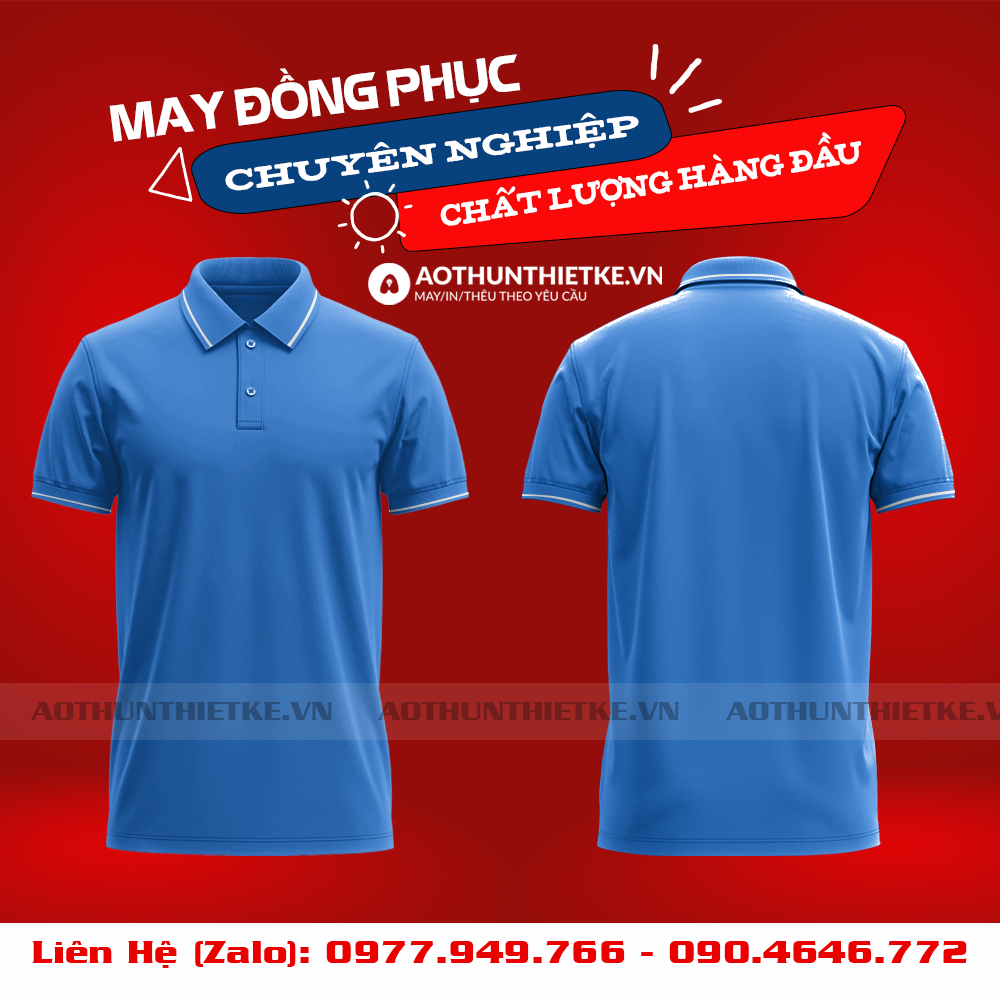 Áo Đồng Phục Polo 1 Sọc Xanh Ya_thumbnail_0