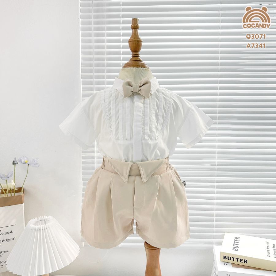 Quần cộc BE cạp vạt tam giác + nơ cổ_thumbnail_0