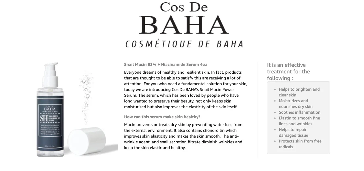 Cos De BAHA SH Serum Snail Mucin HA Serum 120ml_thumbnail_5