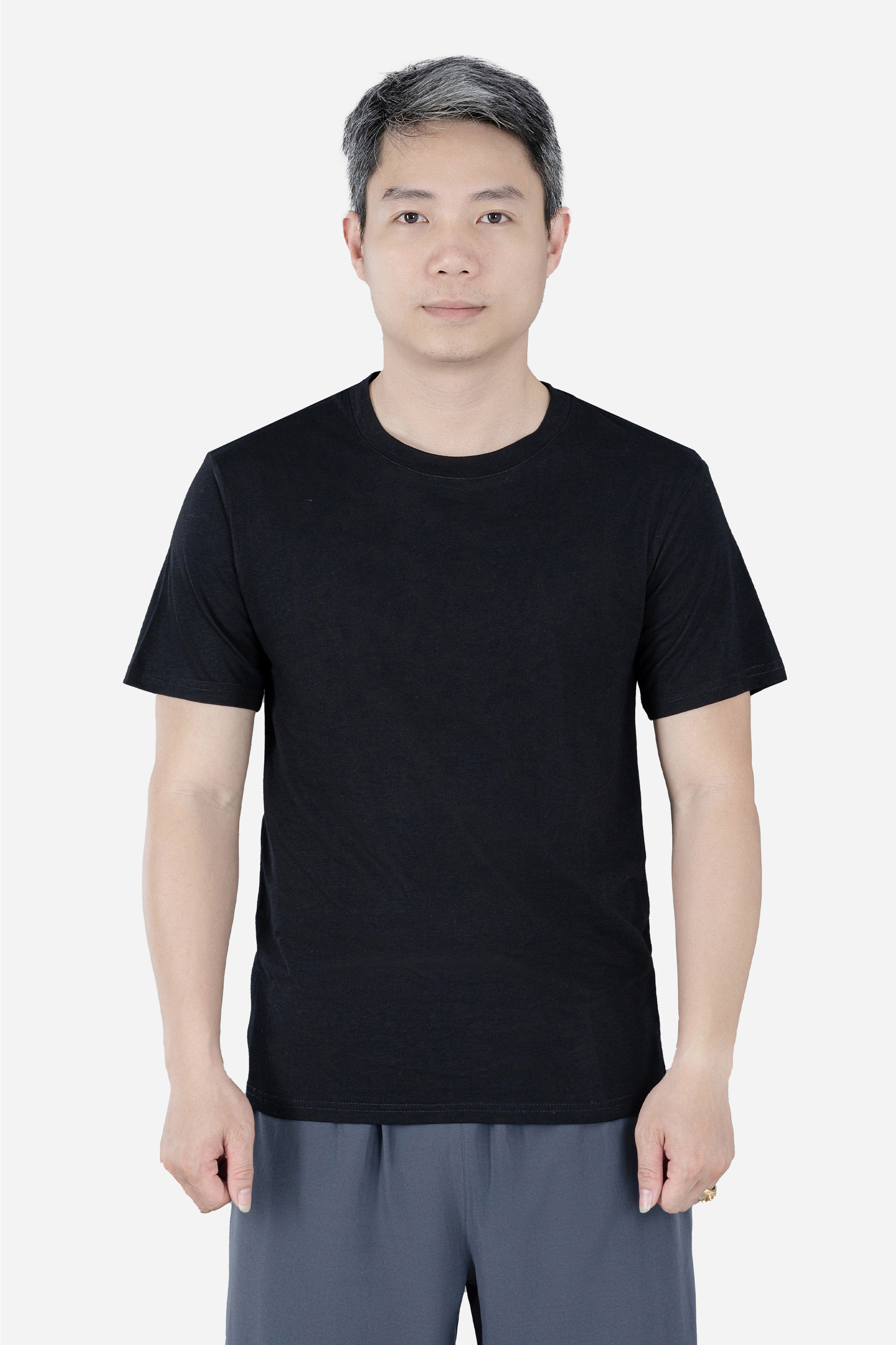 Áo Phông Cổ Tròn Nam Trung Niên ANCHI Chất Liệu Cotton Co Giãn