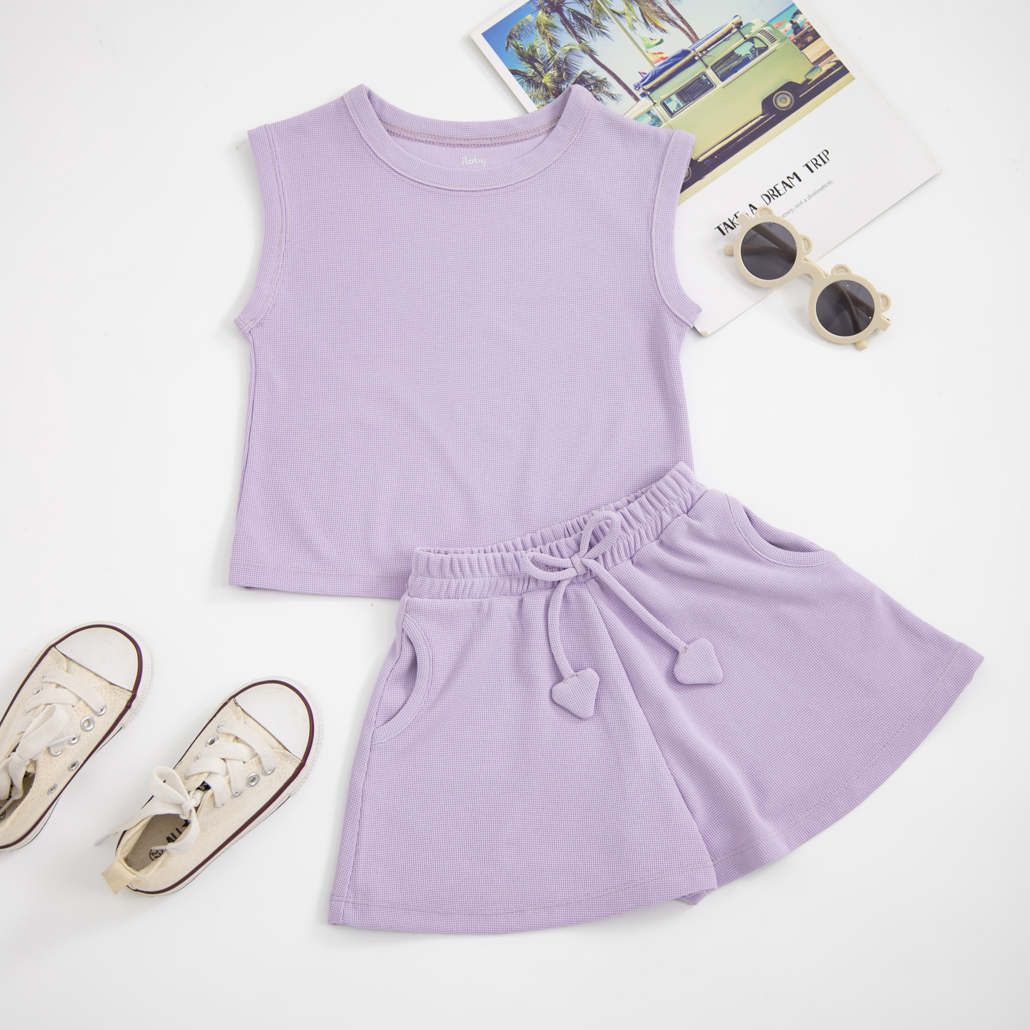 Set thun tổ ong quần đính dây trái tim_thumbnail_3