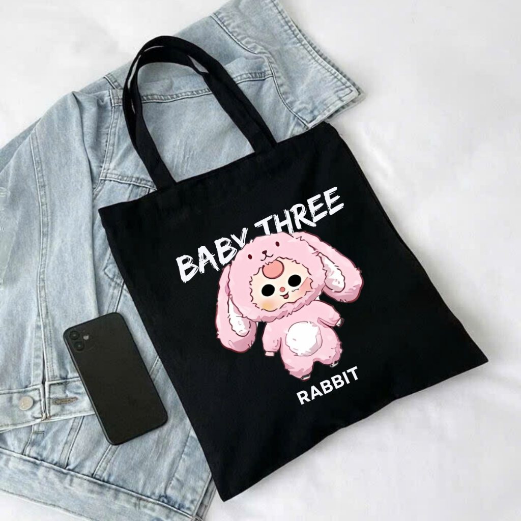 Túi tote Baby Three V3 - Túi Baby Three canvas 33x37cm có túi phụ đựng vừa A4, laptop - LOZA TOTE16_thumbnail_17