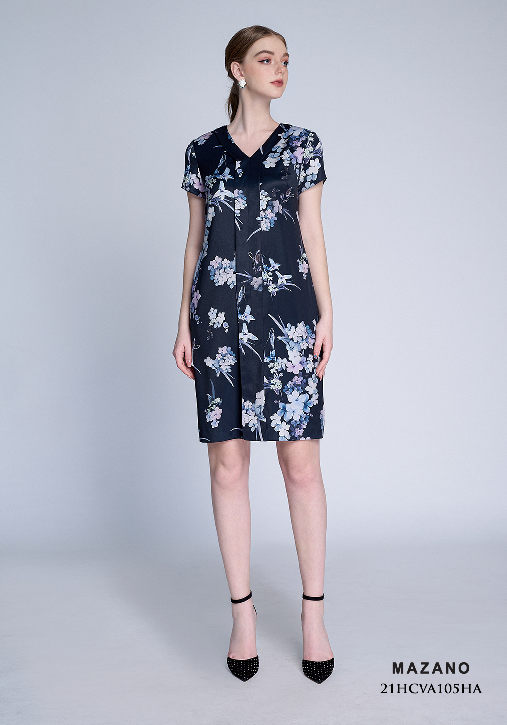 Váy lụa suông xanh than họa tiết hoa cổ tim_thumbnail_0