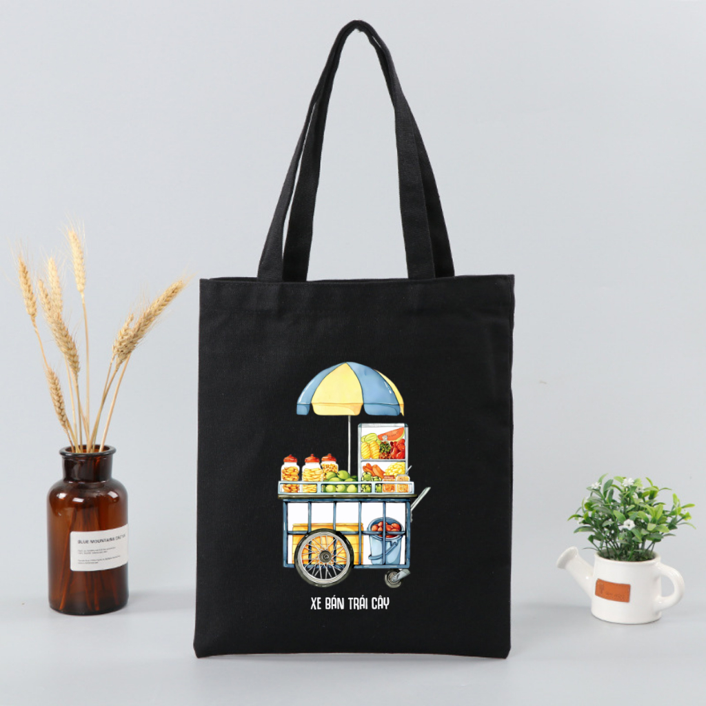 Túi tote vải canvas local brand We Tee Ẩm thực Việt Nam có khoá kéo và ngăn phụ - TOTE11_thumbnail_14