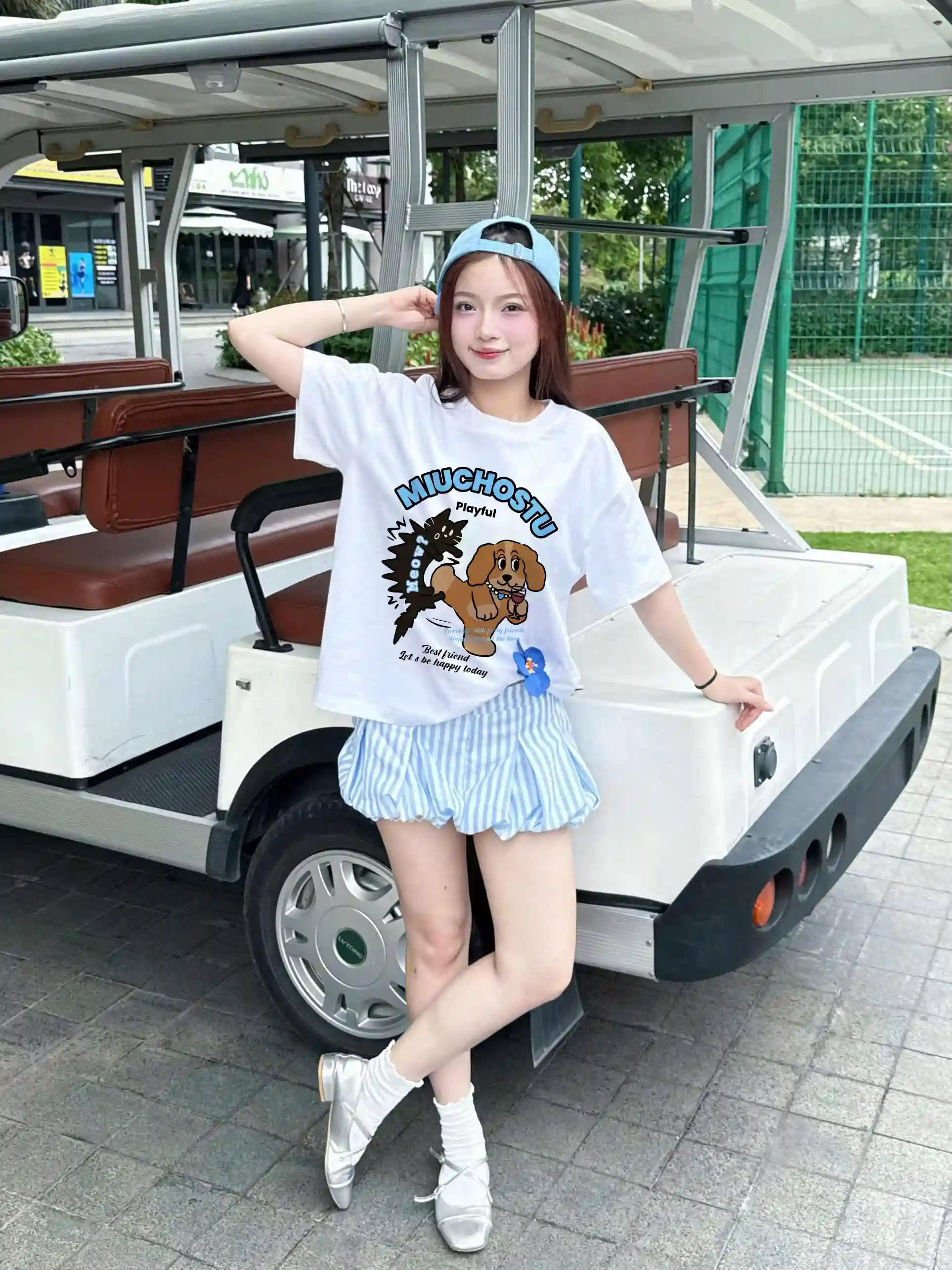 Áo thun boxy streetwear hình cún Miucho 3192_thumbnail_2