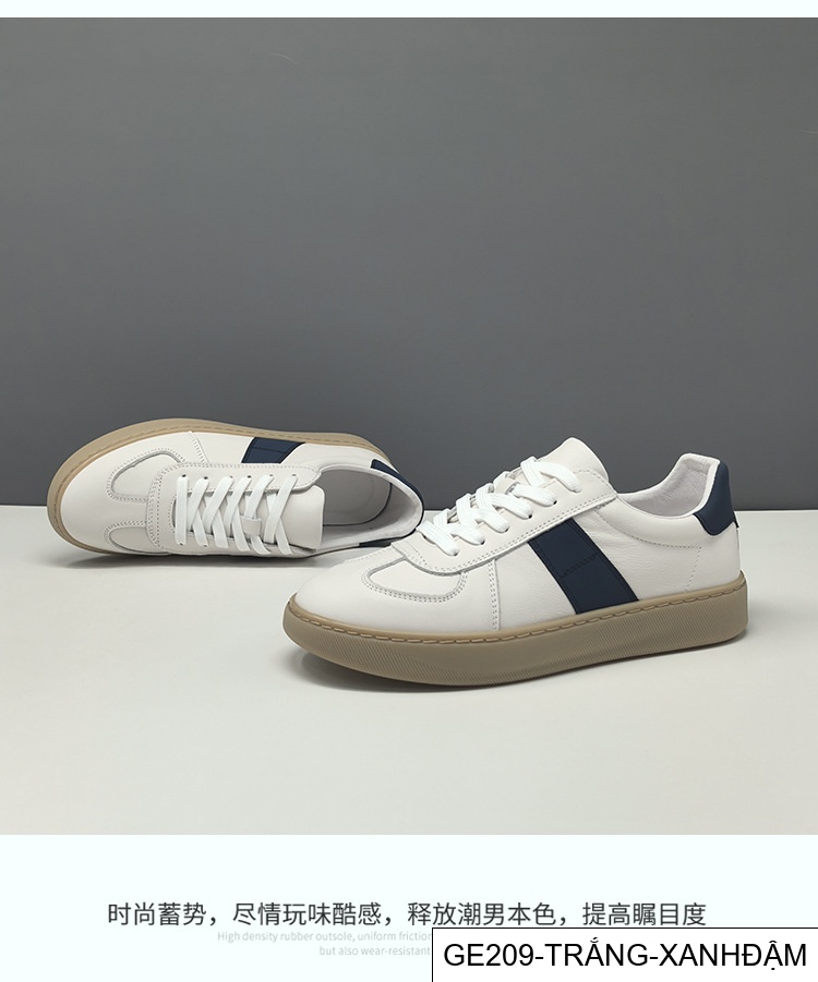 GE209 - Giày thường ngày màu khối da bò lớp một dành cho nam, giày hợp thời trang cao cấp đa năng, giày thể thao da thật Châu Âu, giày sang trọng nam dễ tiếp cận_thumbnail_5