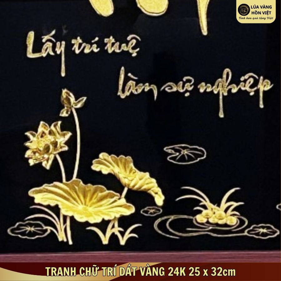 TRANH CHỮ TRÍ DÁT VÀNG 24K 25x32cm_thumbnail_3