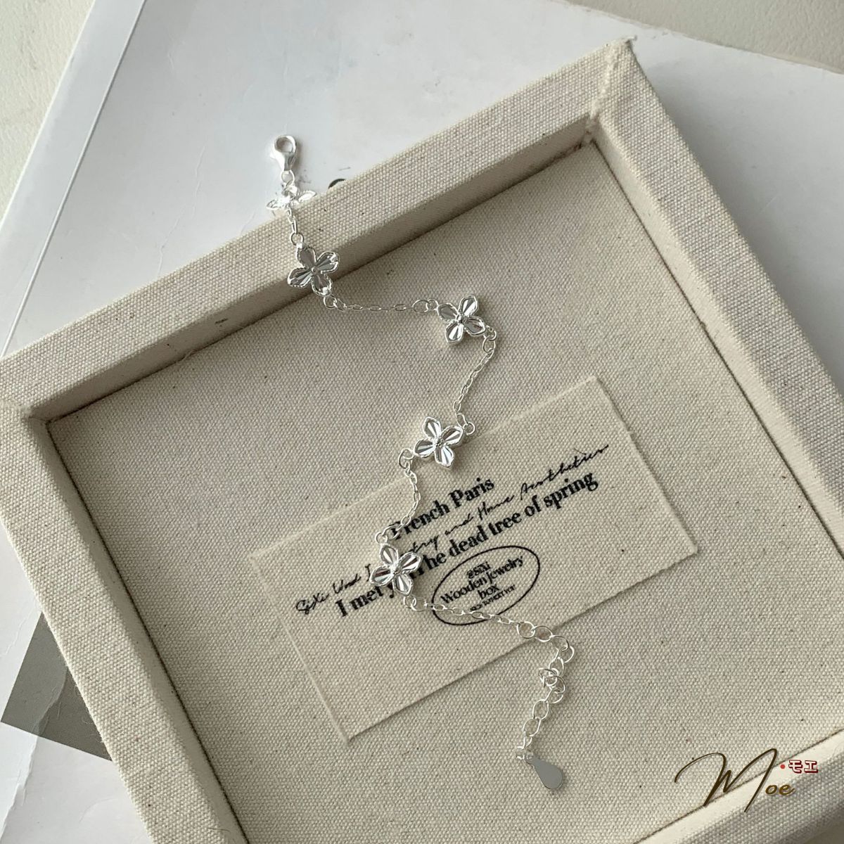 LT654 - Lắc tay Cỏ 4 lá hoa phay cánh mỏng dịu dàng_thumbnail_3