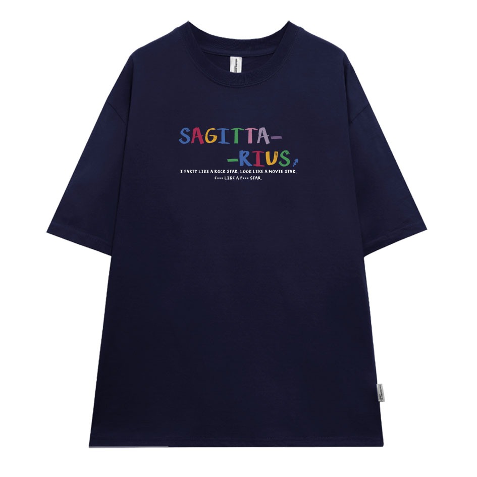 Áo thun nữ form rộng ATD380 cung hoàng đạo Nhân Mã SAGITTARIUS Miucho cotton cổ tròn in typography_thumbnail_7
